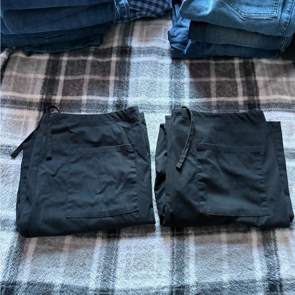 Unisex Black Scrub Pants